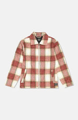 WeSC Red Full Zip Flannel Jacket