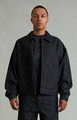 Fear of God ESSENTIALS Vintage Black Denim Cropped Work Jacket