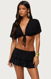 Edikted Micky Tie Cropped Top