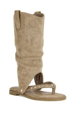 AZALEA WANG Women's Barrera Convertible Western Sandals