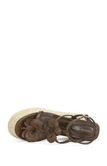 AZALEA WANG Women's Barossa Floral Platform Wedge Sandals
