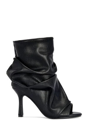 AZALEA WANG Women's Black Apex Stiletto Booties