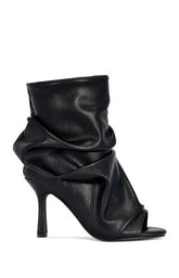 AZALEA WANG Women's Black Apex Stiletto Booties