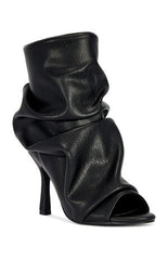 AZALEA WANG Women's Black Apex Stiletto Booties