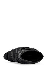 AZALEA WANG Women's Black Apex Stiletto Booties