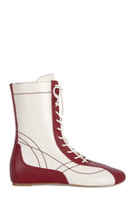 AZALEA WANG Women's Passer Red Boxing Sneaker Boots