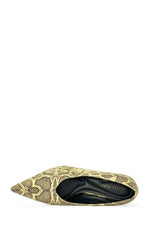 AZALEA WANG Women's Patricc Yellow Snake Stiletto Pumps