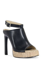 AZALEA WANG Women's Maelie Black Block Sandals