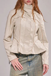 AZALEA WANG Ally Bone Moto Jacket