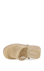 AZALEA WANG Women's Venne Nude Platform Wedge Wrap Around Sandals