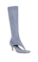 AZALEA WANG Women's Light Blue Faux Suede Cecile Stiletto Heels