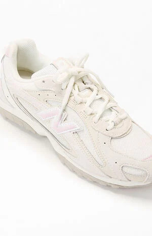 New Balance White & Pink 204L Sneakers