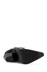 AZALEA WANG Women's Riggins Black Western Booties