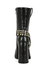 AZALEA WANG Women's Dyzma Black Platform Booties