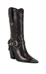 AZALEA WANG Women's Osborn Wine Western Booties