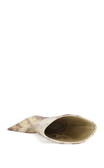AZALEA WANG Women's Madeye Nude Snake Stiletto Boots