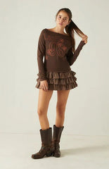 Your Favorite Les Fleurs Embroidered Long Sleeve Top