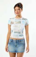 Your Favorite AOP Summer Destination Skimmer T-Shirt