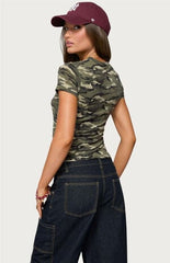 Edikted Nika Camo Cowboys T-Shirt