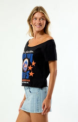 WILD COLLECTIVE x MLB NY Mets Off-The-Shoulder T-Shirt
