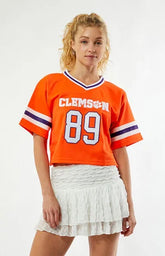 HYPE & VICE Clemson Tigers Cropped Football Jersey