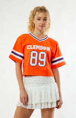 HYPE & VICE Clemson Tigers Cropped Football Jersey