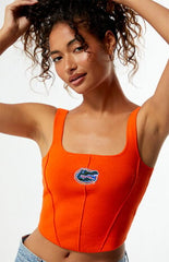 HYPE & VICE Florida Gators Knit Corset Top