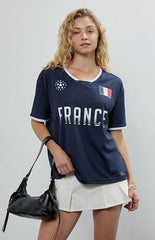HYPE & VICE France Short Sleeve Soccer Jersey
