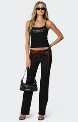 Edikted Fall in Love Rhinestone Tank Top