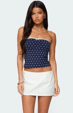 Edikted Built in Bra Polka Dot Top