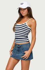 Edikted Bailee Striped Ribbed Tank Top