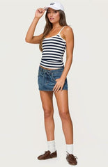 Edikted Bailee Striped Ribbed Tank Top
