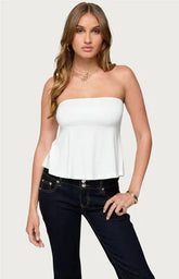 Edikted Beaux Strapless Babydoll Top