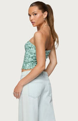 Edikted Brynn Sequin Strapless Top