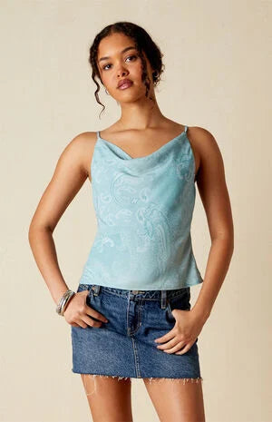 Your Favorite River Chiffon Cowl Neck Top