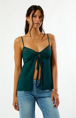 Beverly and Beck Beaded Flyaway Tank Top