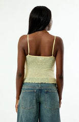 Your Favorite Natalia Burnout Lace Tank Top