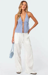 Edikted Madelyn Tie Front Top