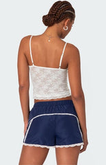 Edikted Cami Sheer Lace Tank Top