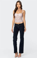 Edikted Drew Sheer Lace Cupped Corset
