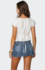 Edikted Eliora Puffed Sleeve Top