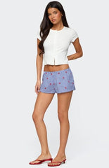 Edikted Solina Ribbed Button Up Top