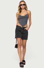 Edikted Tilla Backless Cowl Neck Top