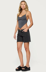 Edikted Tilla Backless Cowl Neck Top