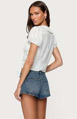 Edikted Valera Cotton Tailored Button Up Shirt