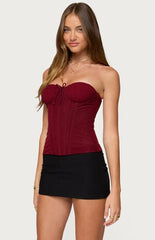 Edikted Guinivere Smocked Strapless Corset