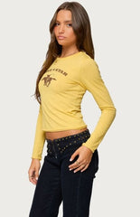 Edikted Lone Star Long Sleeve T-Shirt