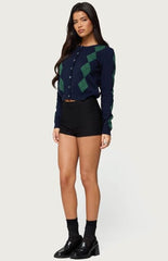 Edikted Farren Argyle Cardigan