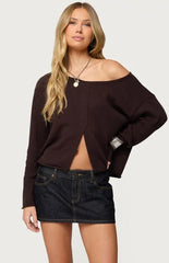 Edikted Moyra Off Shoulder Knit Top