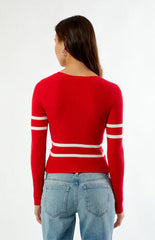 WILD COLLECTIVE x NHL Detroit Red Wings V-Neck Sweater